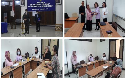 Pelantikan Ketua Program Studi dan Sekretaris Program Studi Magister Kesehatan Masyarakat Fakultas Kesehatan Masyarakat Undip