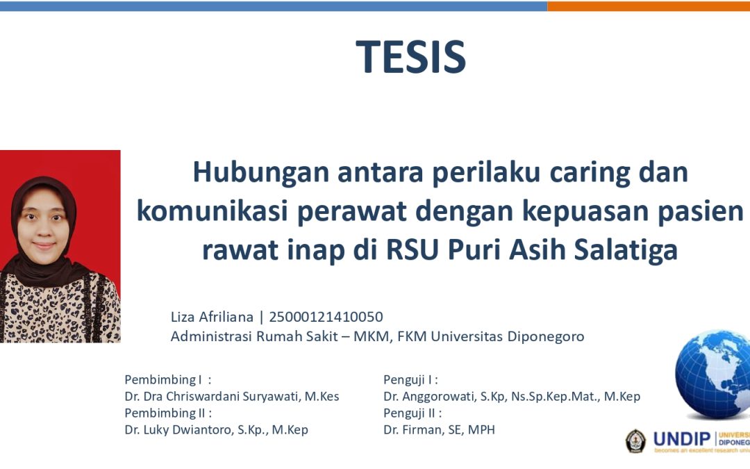 Ujian Tesis Prodi Magister Kesehatan Masyarakat Fakultas Kesehatan Masyarakat Undip a.n. Liza Afriliana