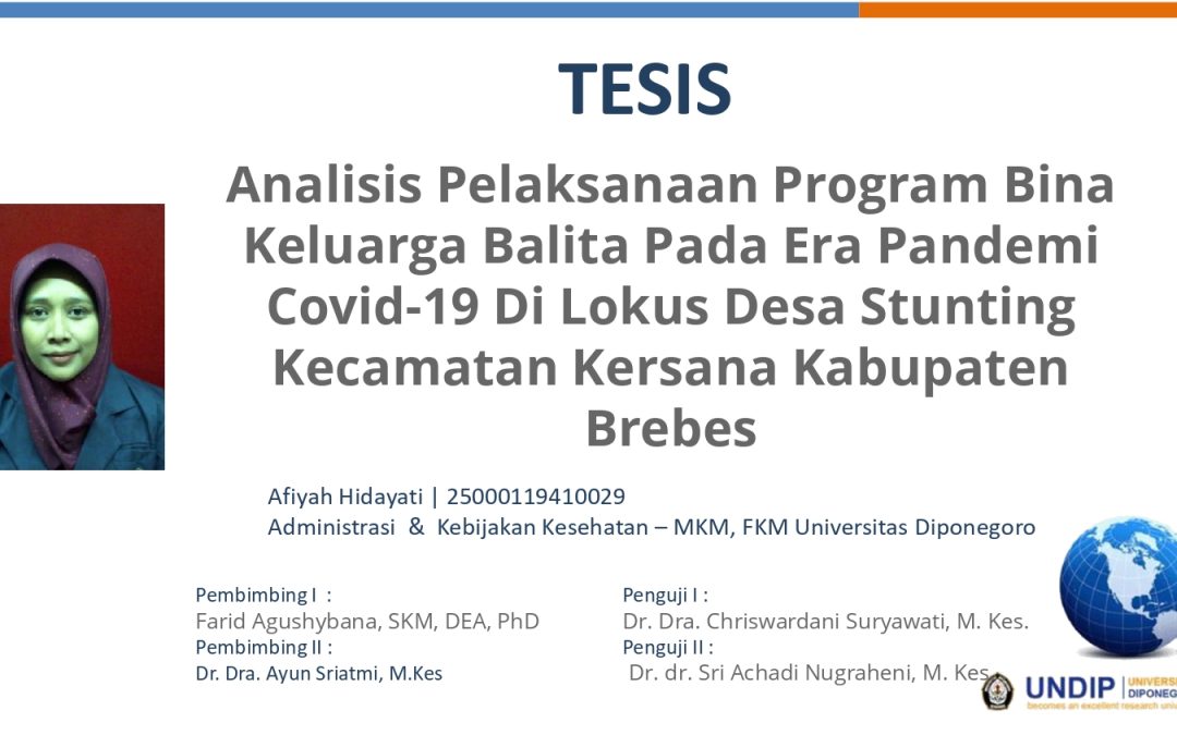 Ujian Tesis Prodi Magister Kesehatan Masyarakat Fakultas Kesehatan Masyarakat Undip a.n.Afiyah Hidayati