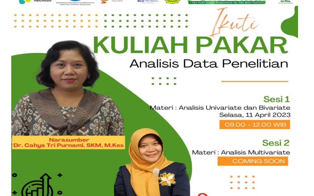 Dosen Program Studi  Magister Kesehatan Masyarakat menjadi Dosen Pakar “Analisis Data Penelitian”