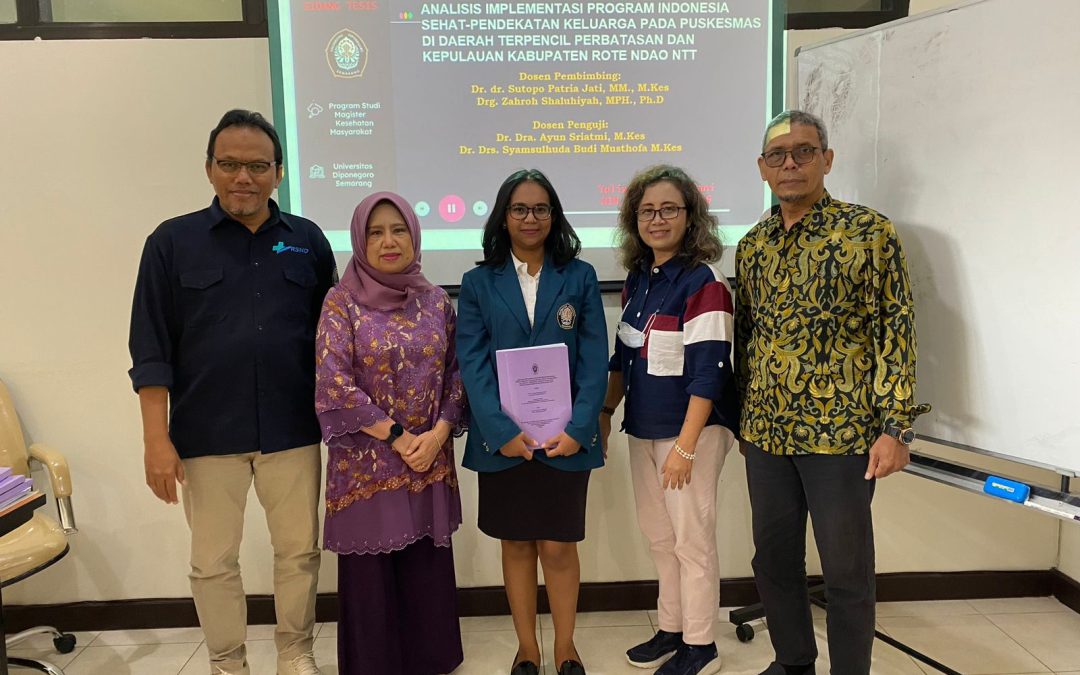 The thesis defense examination of the Master’s Program in Public Health, Faculty of Public Health, Diponegoro University, on behalf of Yulia Elesta Nitbani