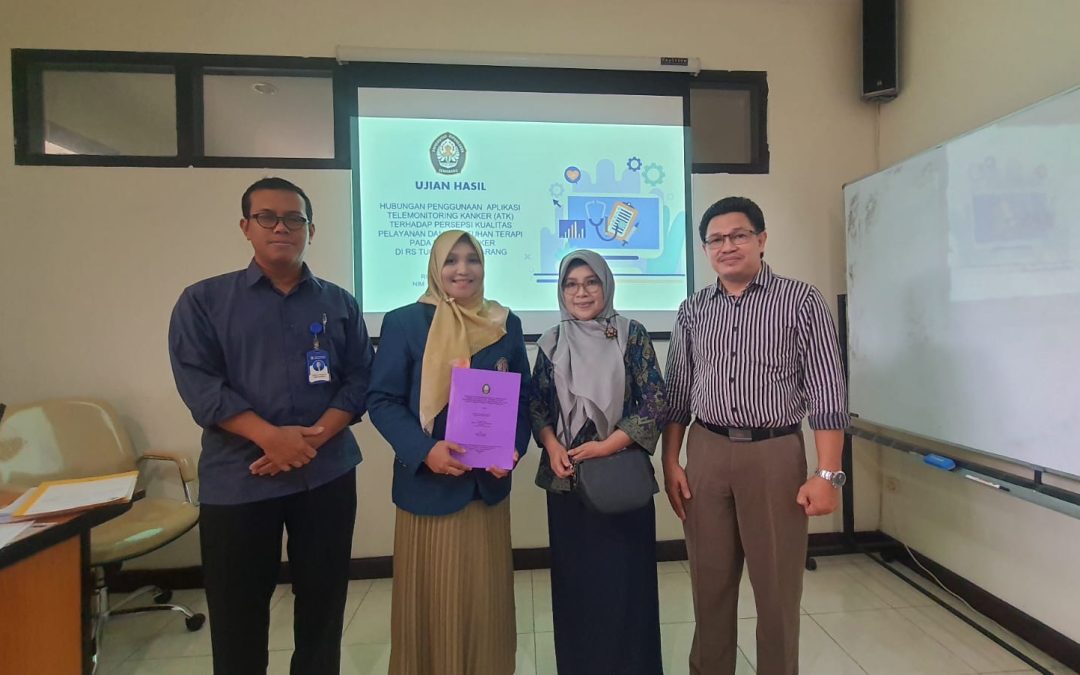 The thesis defense examination of the Master’s Program in Public Health, Faculty of Public Health, Diponegoro University, on behalf of Risky Ika Riani