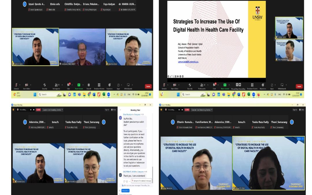 Visiting Lecturer “Strategies to Increase the Use off Digital Health ini Health Care Facility” pada Program Studi Magister Kesehatan Masyarakat Fakultas Kesehatan Masyarakat UNDIP