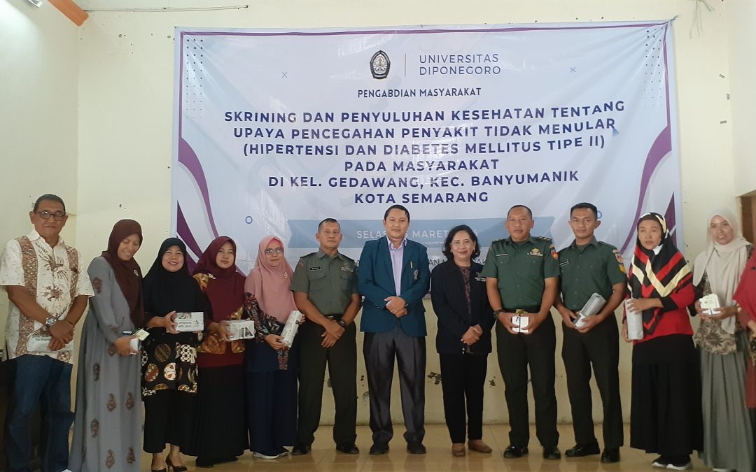 Edukasi Kesehatan Penyakit Tidak Menular bagi Masyarakat Kelurahan Gedawang oleh Mahasiswa MKM FKM UNDIP